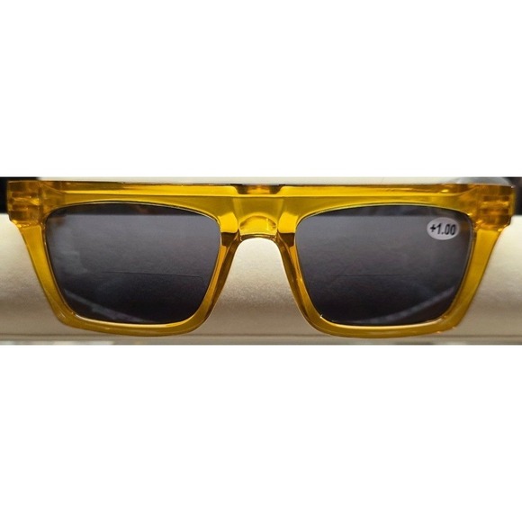 Other - New Bifocal Reading Readers Lenses +1.00 Glasses UV400 Sunglasses Orange Square